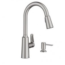 Edwyn Spot Resist Stainless 1-Handle Deck Mount Pull-Down Kitchen Faucet - B075CJGG6F